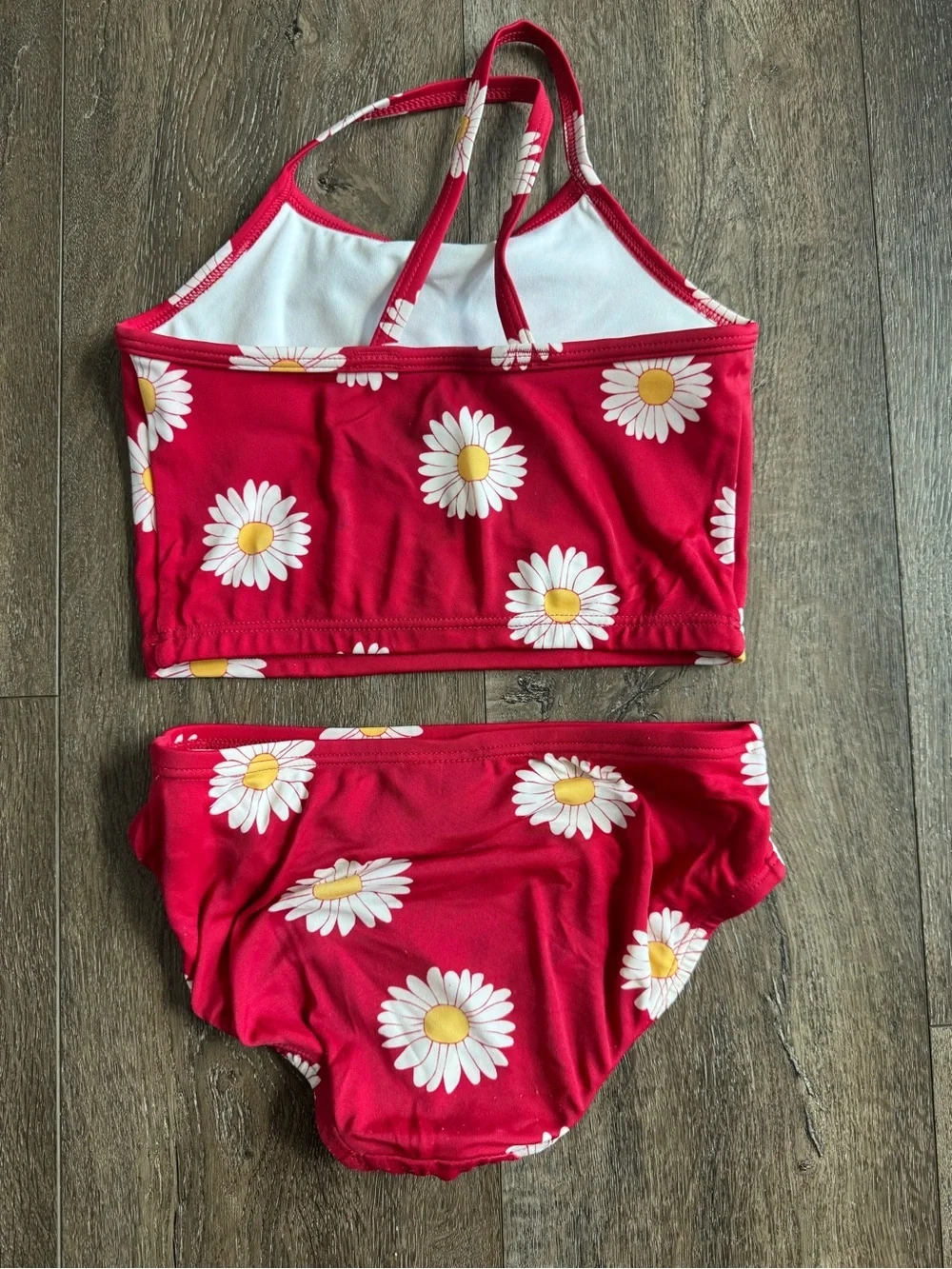 Hanna Andersson Red Daisy Two-Piece Swim Set Size 5